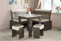 Кухонная лавка Кантри мини (венге, кожзам темно-коричневый №725 (ТриЯ) ) в Феодосии от производителя 