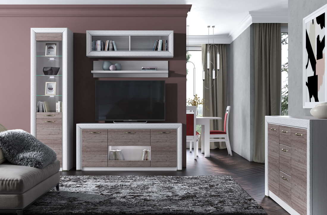 Фото Тумба RTV 1V2D1S Оливия (Olivia) от производителя Анрэкс в Феодосии по цене 18 710 ₽