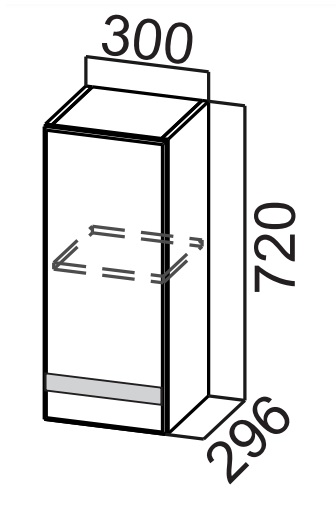 Фото Кухня Соло шкаф навесной Ш300 от производителя  в Феодосии по цене 4 230 ₽