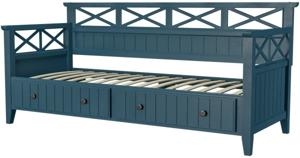 Фото Кровать односпальная Амелия (СМ 80х200) с выдвижными ящиками, без основания с универсальными царгами от производителя Браво-мебель в Феодосии по цене 29&nbsp;730 ₽