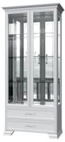 Шкаф с витриной Грация (2 дв) 4 стекла (белый, белый  (Браво-мебель) ) в Феодосии от производителя 