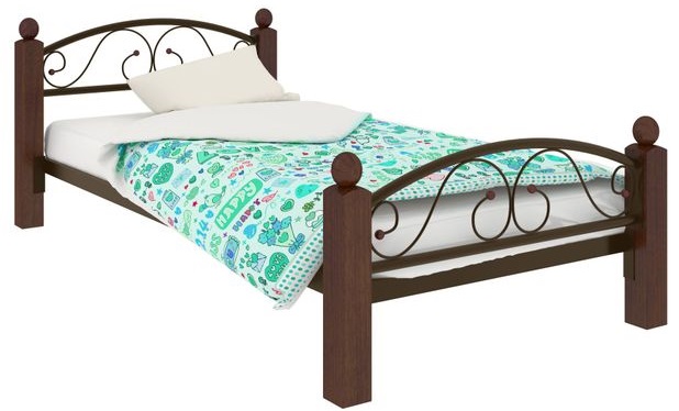 Фото Кровать односпальная Вероника Lux Plus (СМ 120х190) трубка металл от производителя Милсон в Феодосии по цене 19 800 ₽