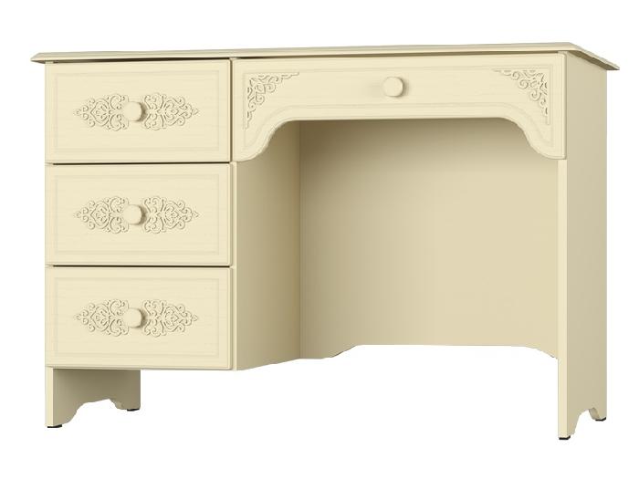Стол письменный Ассоль плюс АС-6 (левый) (лдсп, лдсп-ваниль,  ваниль, ваниль (Компасс) )