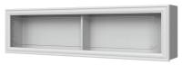Полка навесная Грация (1 дв. стекло) (белый, белый  (Браво-мебель) ) в Феодосии от производителя 