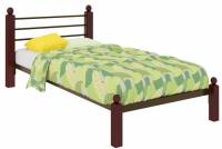 Фото derevyannye-krovati кровать односпальная милана lux (см 120х200) трубка металл производитель Милсон