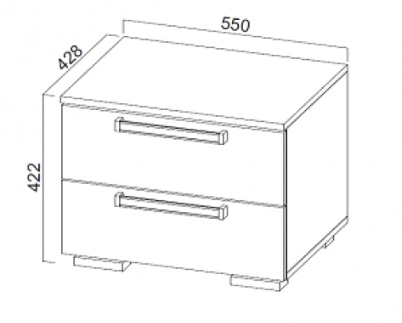 Фото Тумба прикроватная Лагуна-2 от производителя SV-мебель в Феодосии по цене 4 200 ₽