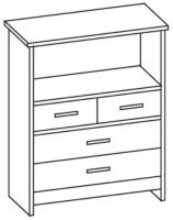 Фото mebel-dlya-gostinits комод с нишей мальта производитель Ставрополь Мебель