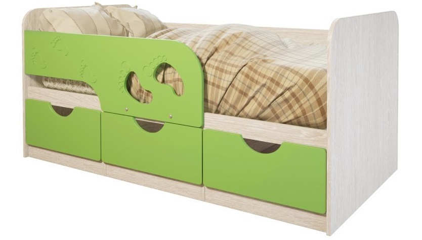 Фото Кровать детская Минима Лего (СМ 80х186) с ящиками от производителя Мебелони в Феодосии по цене 13 530 ₽