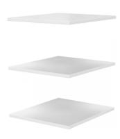 Комплект полок Грация (ЛДСП) на шкаф с витриной 1 дв. (белый  (Браво-мебель) ) в Феодосии от производителя 