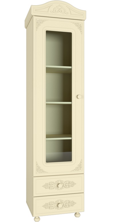 Фото Шкаф-пенал со стеклом Ассоль плюс АС-1  от производителя Компасс в Феодосии по цене 27&nbsp;850 ₽