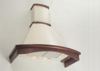 Вытяжка купольная Gretta (M) 90 (900х535хh895(1125)) (Материал Металл/Дерево , Цвет Бежевый/Орех) в Феодосии от производителя 