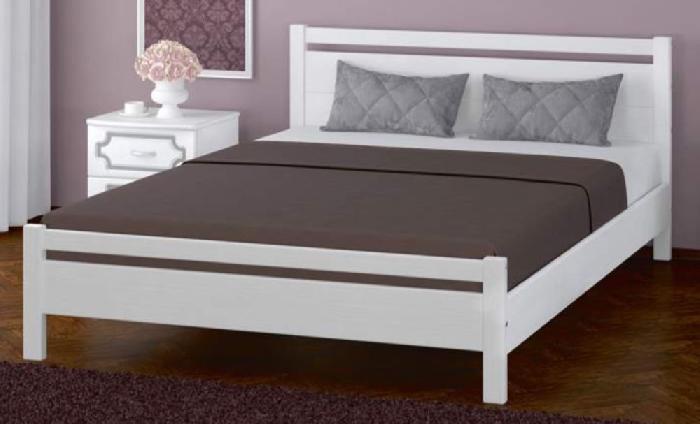 Кровать односпальная Вероника-1 (СМ 90х200) без основания с универсальными царгами ( 90х200 , дерево , белый античный , без подъемного мех. , без ящиков , без матраса (Браво-мебель) )