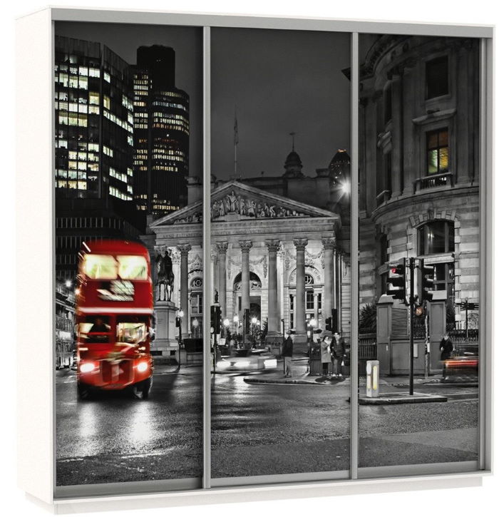 Фото Шкаф-купе Экспресс Трио Фото (2,4х0,6х2,2 - 3 двери) от производителя Мебельная компания Е1 в Феодосии по цене 58&nbsp;640 ₽