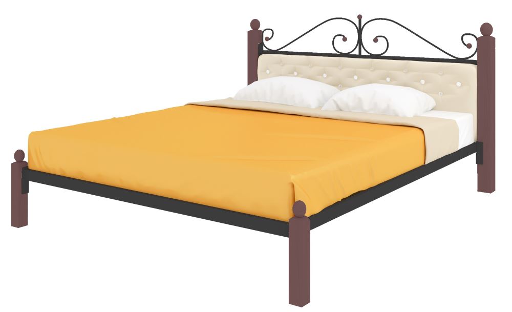 Фото Кровать двуспальная Диана Lux мягкая (СМ 160х200) трубка металл от производителя Милсон в Феодосии по цене 23 340 ₽