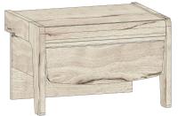 Тумба прикроватная Мале (дуб галифакс белый, дуб галифакс белый (СБК) ) в Феодосии от производителя в интернет магазине Планета Комфорта Тумба прикроватная Мале (дуб галифакс белый, дуб галифакс белый (СБК) ) в Феодосии от производителя