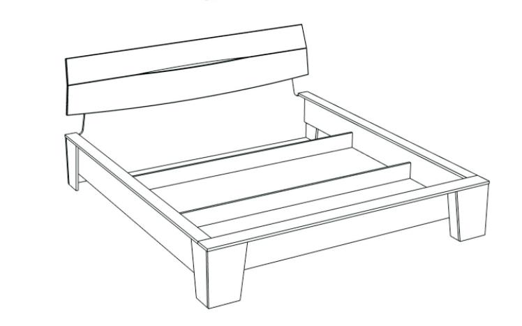 Фото Кровать двуспальная Стреза NEW (СМ 180х200) без основания от производителя СБК в Феодосии по цене 8 460 ₽