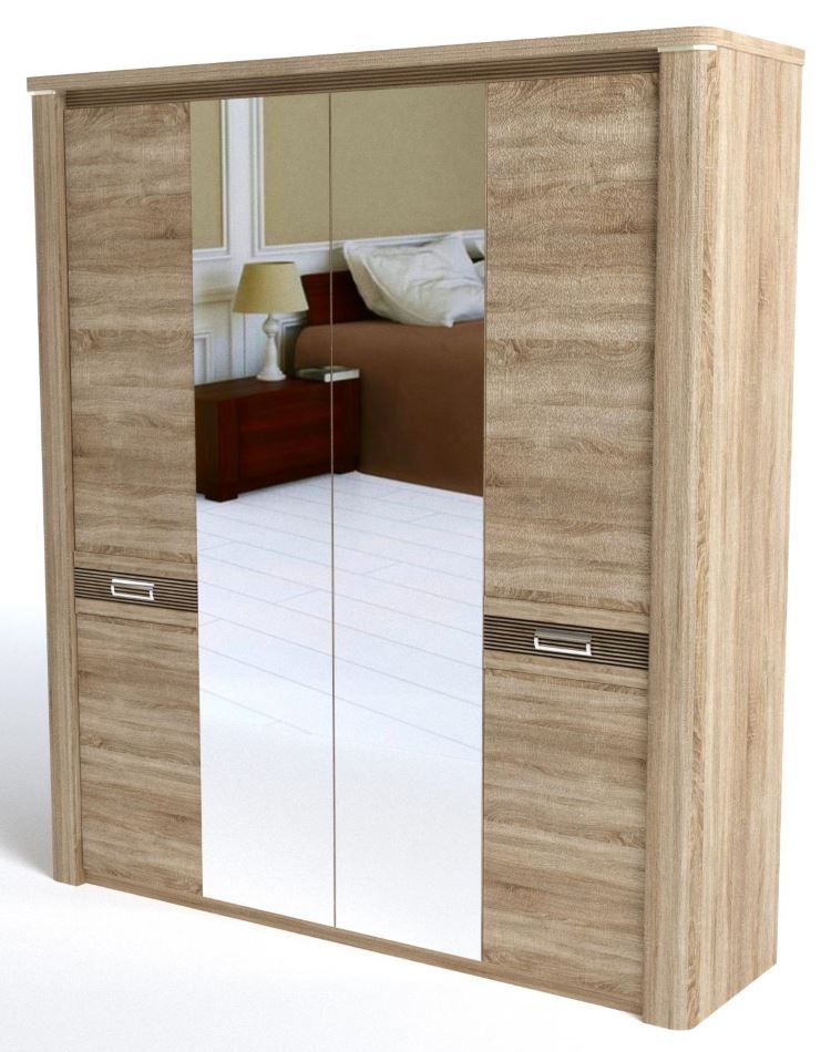 Фото Шкаф Магнолия (205) четырехдверный от производителя СБК в Феодосии по цене 43&nbsp;150 ₽