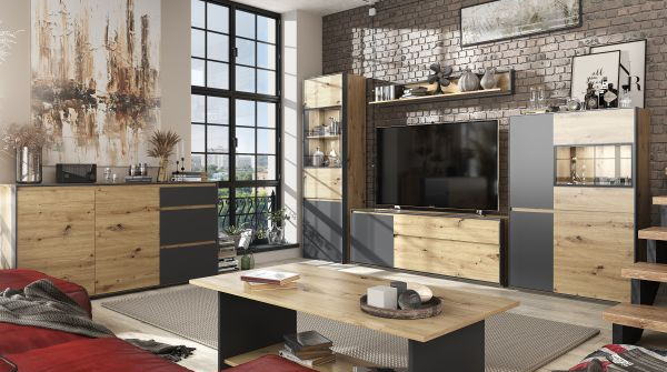 Фото Шкаф с витриной 1V3D Боско (Bosco) от производителя Анрэкс в Феодосии по цене 22 840 ₽