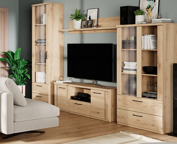 Фото Шкаф с витриной 1V2S Дорсет (Doorset) от производителя Анрэкс в Феодосии по цене 16 980 ₽