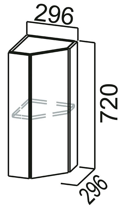 Фото Кухня Геометрия шкаф навесной Ш300тз от производителя SV-мебель в Феодосии по цене 4 930 ₽