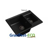 Мойка Granfest eco-09 (ГР 620х480хh200) (шир.ящ.min 600) без сифона (Цвет мойки черный) в Феодосии от производителя 
