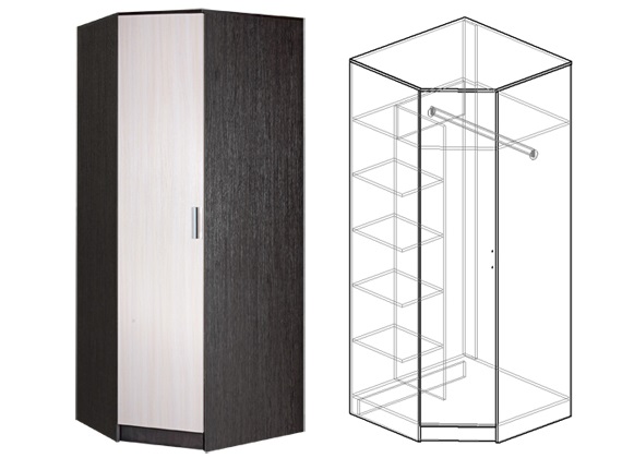 Фото Шкаф Светлана (86) угловой от производителя Мебель Маркет в Феодосии по цене 15&nbsp;150 ₽