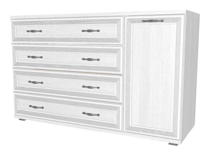 Тумба-комод комбинированный Карина ТБ-1016 (снежный ясень (Лером) )