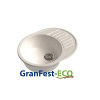 Мойка Granfest eco-58 (ГР 620х480хh200) (шир.ящ.min 600) без сифона (Цвет мойки черный) в Феодосии от производителя 