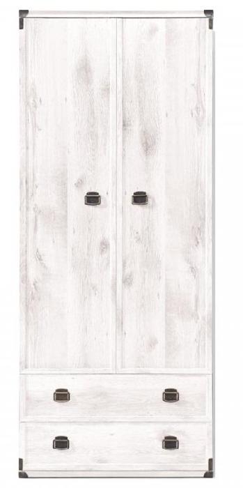 Шкаф Индиана JSZFN2D2S (80) двухдверный (с полками) (сосна каньйон, сосна каньйон,(Black Red White (БРВ)))