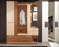 Прихожая Орфей (Цвет корпуса:ясень шимо темный-ясень шимо светлый, цвет фасада:ясень шимо темный-ясень шимо светлый, цвет обивки:молочный (Мебель Маркет) ) в Феодосии от производителя 