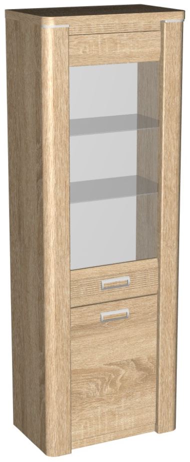 Фото Пенал со стеклом высокий Магнолия ГМ-03 от производителя СБК в Феодосии по цене 19&nbsp;830 ₽