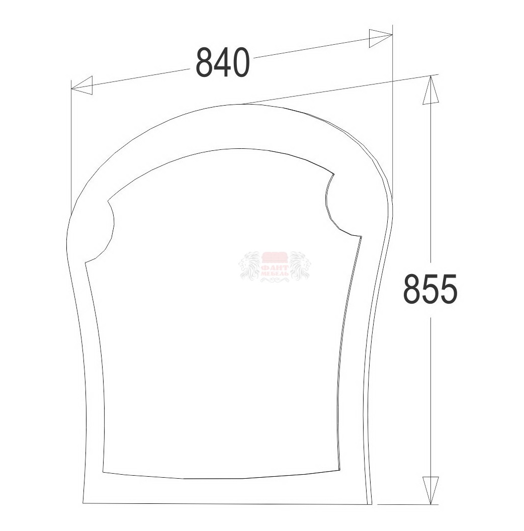 Фото Зеркало навесное Ольга-1Н от производителя Фант-мебель в Феодосии по цене 3 190 ₽