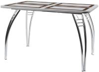 Фото  стол обеденный паук (полуовал)  производитель Кристалл