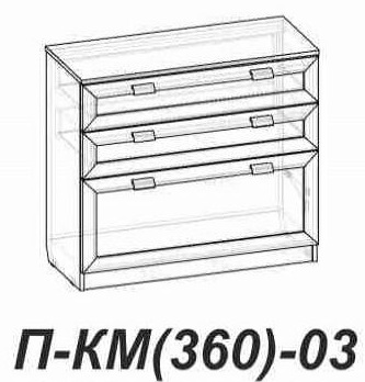 Фото Комод Элит Д-КМ(360)-02 от производителя Сантан в Феодосии по цене 7 810 ₽
