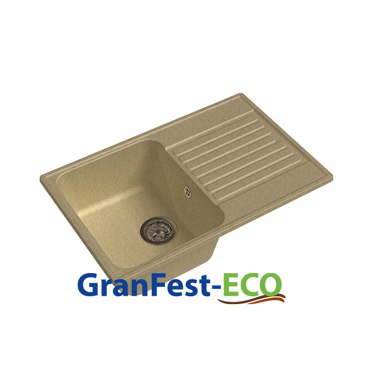 Фото Мойка Granfest eco-78 (ГР 740х480хh200) (шир.ящ.min 720) без сифона от производителя Granfest в Феодосии по цене 3 650 ₽
