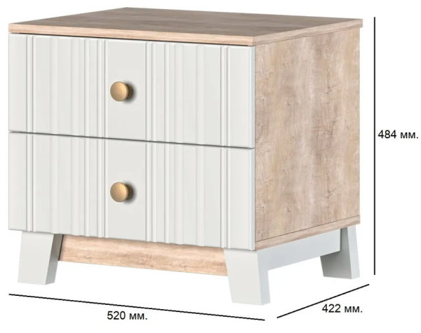 Фото Тумба прикроватная Ланзетти от производителя Браво-мебель в Феодосии по цене 7 310 ₽