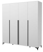 Шкаф Брента ШР-4 (200) четырехдверный (белый снег, лак белый ,(Браво-мебель)) в Феодосии от производителя 