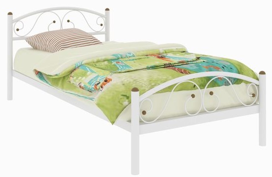 Фото Кровать односпальная Вероника Plus (СМ 80х200) трубка металл от производителя Милсон в Феодосии по цене 9 070 ₽