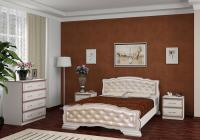 Фото derevyannye-krovati кровать двуспальная карина-10 (см 140х200) с элементами светлой экокожи, без основания с универсальн производитель Браво-мебель