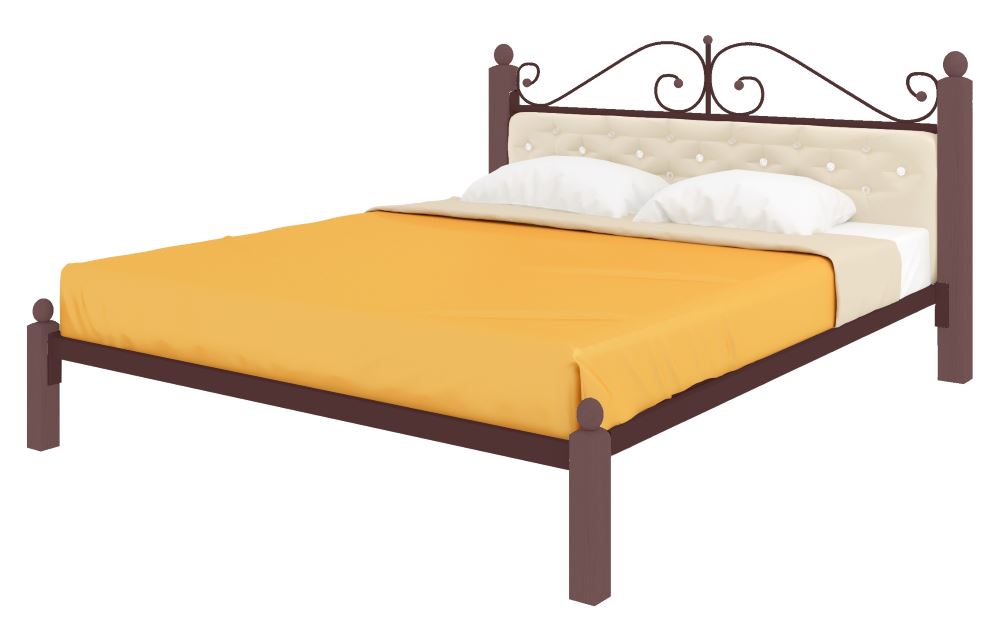 Фото Кровать двуспальная Диана Lux мягкая (СМ 160х190) трубка металл от производителя Милсон в Феодосии по цене 23 340 ₽