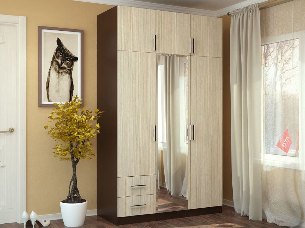 Фото Шкаф с ящиками (129) трехдверный от производителя БТС  в Феодосии по цене 15 340 ₽