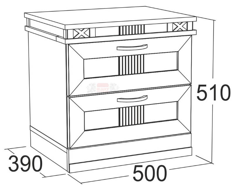 Фото Тумба прикроватная Ольга-18 с 2-мя ящиками от производителя Фант-мебель в Феодосии по цене 5 020 ₽