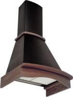 Вытяжка купольная Jasmin 160 (600х498хh605(1050)) (Материал Металл/Дерево , Цвет Черный/Неокрашено) в Феодосии от производителя 