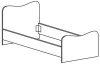 Фото detskie-krovati кровать односпальная ларго-1 (см 90х200) без основания производитель Ставрополь Мебель