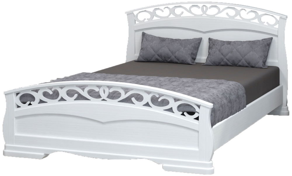 Фото Кровать двуспальная Грация-1 (СМ 160х200) без основания с универсальными царгами от производителя Браво-мебель в Феодосии по цене 19&nbsp;850 ₽