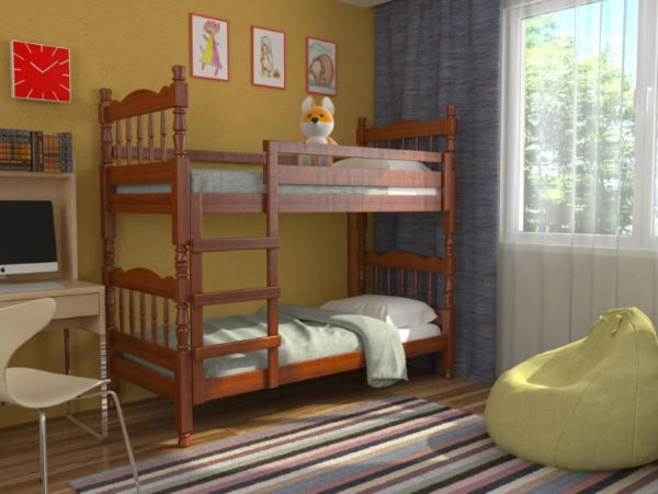 Фото Кровать 2-х ярусная Соня (СМ 80х189) с односторонними матрасами и выдвижными ящиками от производителя Браво-мебель в Феодосии по цене 46&nbsp;380 ₽