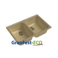Мойка Granfest eco-15 (ГР 740х480хh200) (шир.ящ.min 720) без сифона (Цвет мойки черный) в Феодосии от производителя 