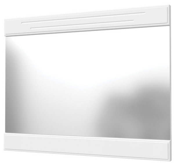 Зеркало настенное Олимп с декоративными планками (белый (Браво-мебель) )