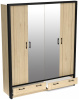 Фото Шкаф Бостон (180) четырехдверный (2 зеркала) от производителя СБК в Феодосии по цене 34&nbsp;930 ₽