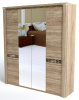 Шкаф Магнолия (205) четырехдверный (дуб бардолино-белая шагрень, дуб бардолино,(СБК))